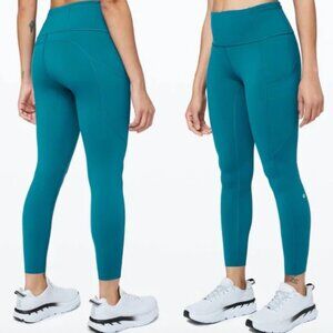 NWOT Lululemon Fast and Free High-Rise Tight 25" 5-Pocket in Teal - Size 12